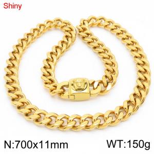 SS Gold-Plating Necklace - KN283551-Z