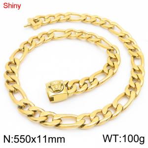 SS Gold-Plating Necklace - KN283632-Z