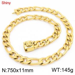 SS Gold-Plating Necklace - KN283636-Z