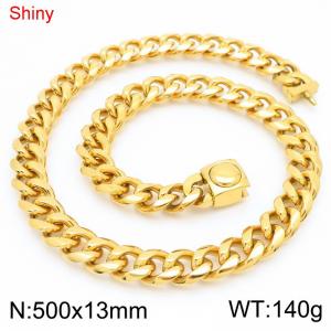 SS Gold-Plating Necklace - KN283722-Z