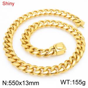 SS Gold-Plating Necklace - KN283723-Z