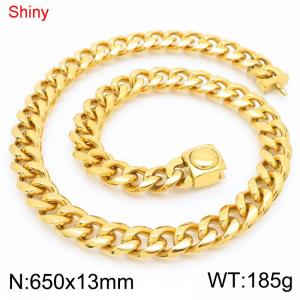 SS Gold-Plating Necklace - KN283725-Z