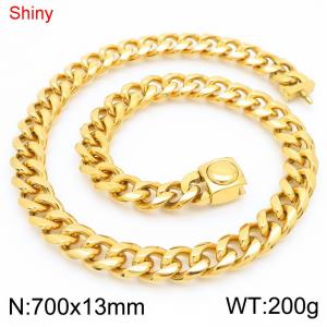 SS Gold-Plating Necklace - KN283726-Z