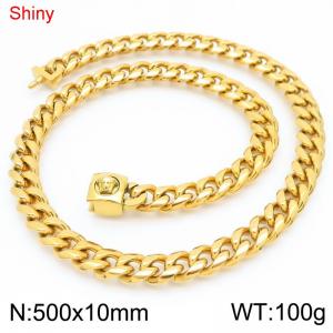 SS Gold-Plating Necklace - KN283743-Z