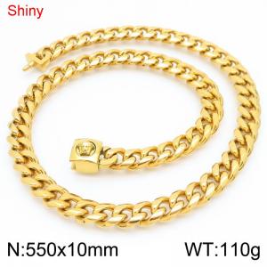 SS Gold-Plating Necklace - KN283744-Z