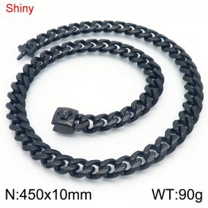 Stainless Steel Black-plating Necklace - KN283749-Z