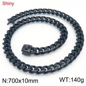 Stainless Steel Black-plating Necklace - KN283754-Z