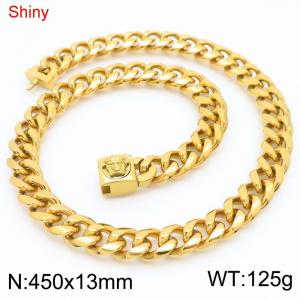 SS Gold-Plating Necklace - KN283763-Z