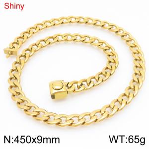 SS Gold-Plating Necklace - KN283805-Z