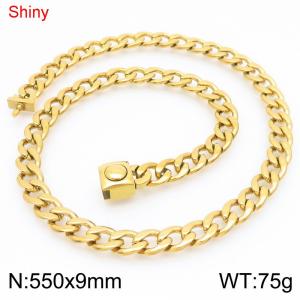SS Gold-Plating Necklace - KN283807-Z