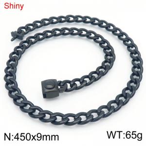 Stainless Steel Black-plating Necklace - KN283812-Z