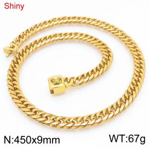 SS Gold-Plating Necklace - KN283861-Z