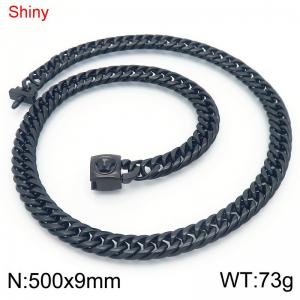 Stainless Steel Black-plating Necklace - KN283876-Z