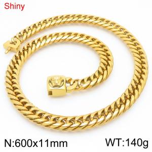 SS Gold-Plating Necklace - KN283885-Z