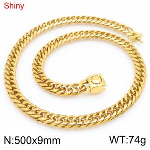 SS Gold-Plating Necklace - KN283904-Z