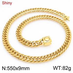SS Gold-Plating Necklace - KN283905-Z