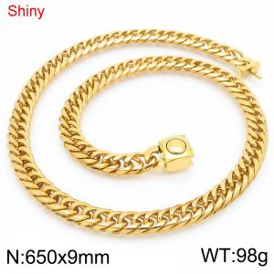 SS Gold-Plating Necklace - KN283907-Z
