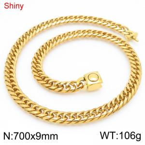 SS Gold-Plating Necklace - KN283908-Z