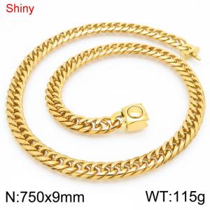SS Gold-Plating Necklace - KN283909-Z