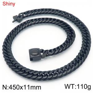 Stainless Steel Black-plating Necklace - KN283938-Z