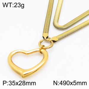 SS Gold-Plating Necklace - KN283992-Z