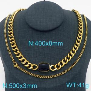 SS Gold-Plating Necklace - KN283995-Z