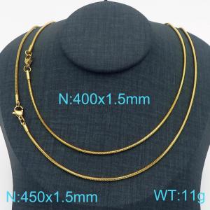 SS Gold-Plating Necklace - KN283997-Z