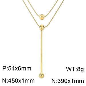SS Gold-Plating Necklace - KN284068-CM