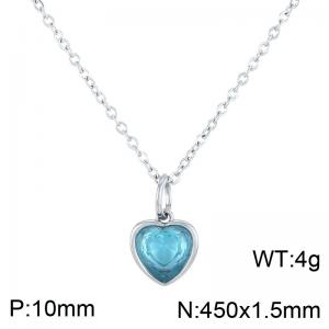 Stainless Steel Stone Necklace - KN284081-LK
