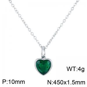 Stainless Steel Stone Necklace - KN284084-LK