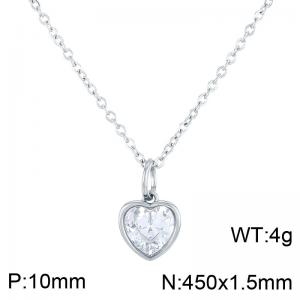 Stainless Steel Stone Necklace - KN284085-LK