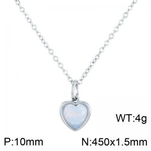 Stainless Steel Stone Necklace - KN284090-LK