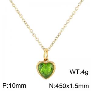 Stainless Steel Stone Necklace - KN284098-LK