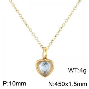Stainless Steel Stone Necklace - KN284102-LK