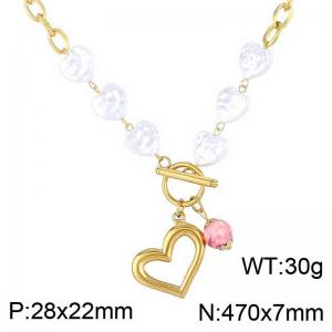 SS Gold-Plating Necklace - KN284107-NJ