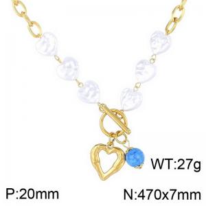 SS Gold-Plating Necklace - KN284108-NJ