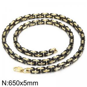Stainless Steel Black-plating Necklace - KN284142-Z