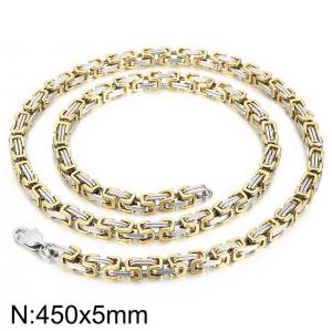 SS Gold-Plating Necklace - KN284162-Z