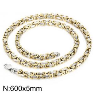 SS Gold-Plating Necklace - KN284165-Z