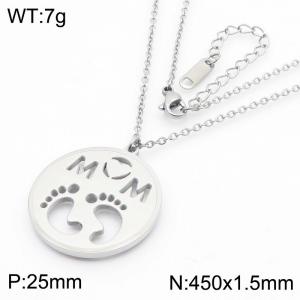 MOM English Letter Mother's Day Necklace - KN284182-KLX