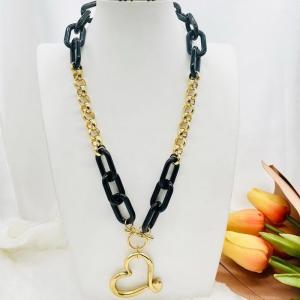 SS Gold-Plating Necklace - KN284822-NJ