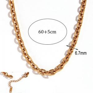 Stainless steel cross stitch angle chain necklace - KN285032-Z