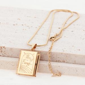 SS Gold-Plating Necklace - KN286012-SP