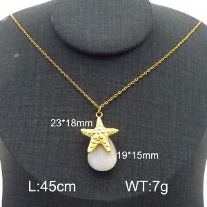 SS Gold-Plating Necklace - KN286194-FA