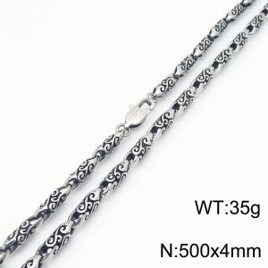 500mm Stainless Steel Ancient Runes Link Necklace - KN286326-KJX