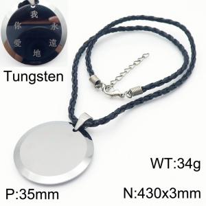 SS Leather Necklaces - KN286354-TS
