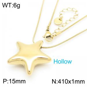 SS Gold-Plating Necklace - KN286399-HM