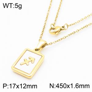 SS Gold-Plating Necklace - KN286714-LB