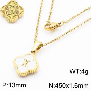 SS Gold-Plating Necklace - KN286739-LB