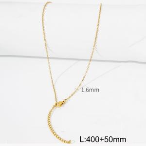 Advanced temperament 1.6mm gold stainless steel necklace - KN286889-Z